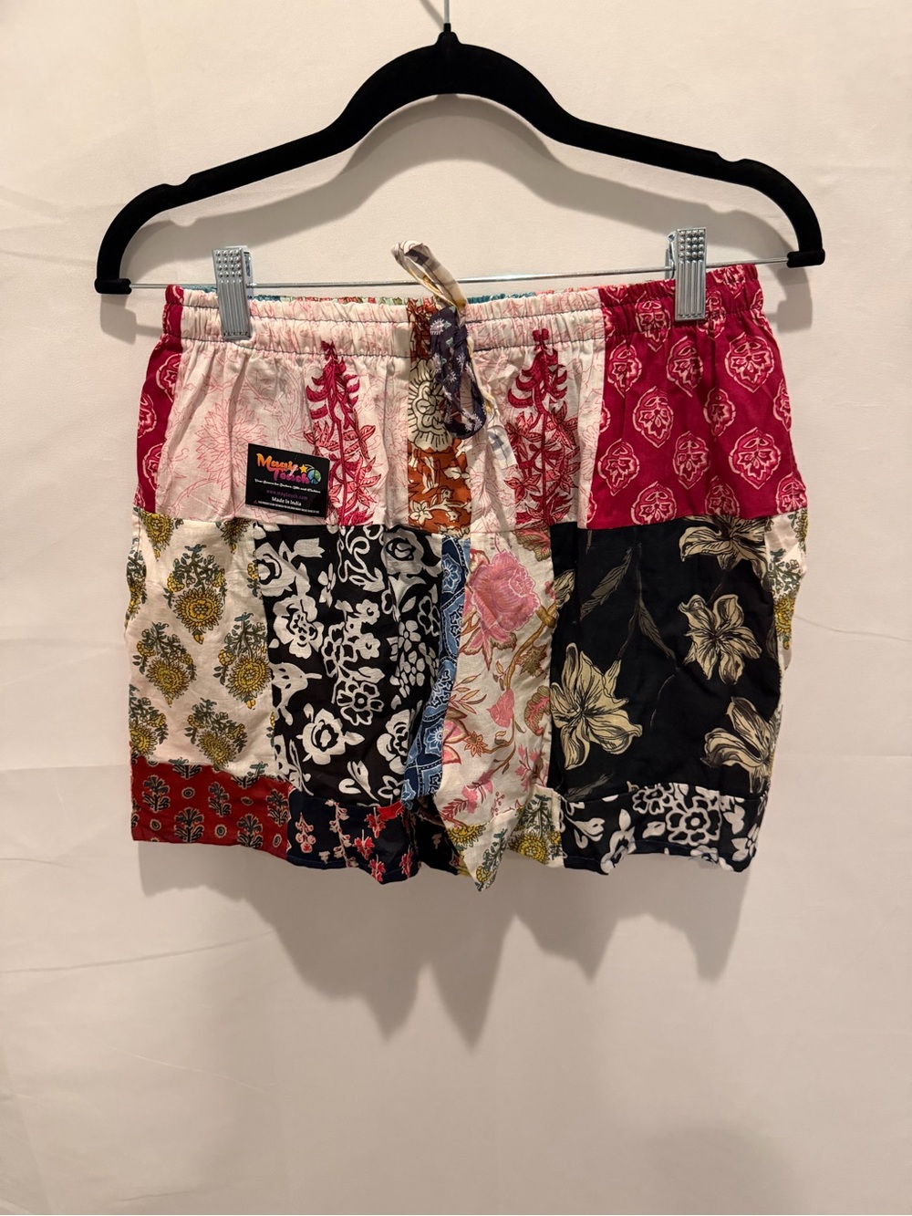 NWT magic touch Boho Patchwork Women's shorts.one size.hippie,100%cotton,summer
